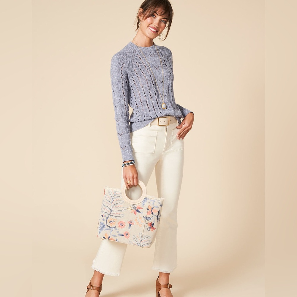 Spartina 449 Cream Cropped Jeans